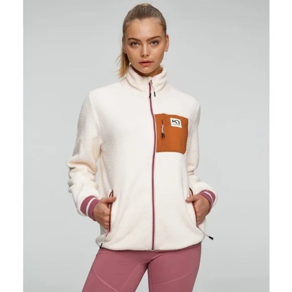 Kari Traa Røthe Midlayer Fleece Jacket in Natural White | Size Small 🌲❄️